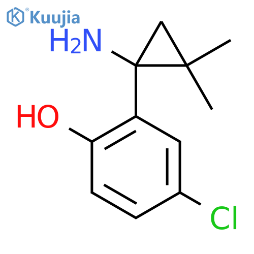 2-(1-amino-2,2-dimethylcyclopropyl)-4-chlorophenol structure