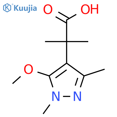 2-(5-methoxy-1,3-dimethyl-1H-pyrazol-4-yl)-2-methylpropanoic acid structure