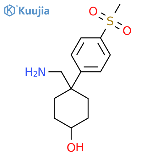 4-(aminomethyl)-4-(4-methanesulfonylphenyl)cyclohexan-1-ol structure