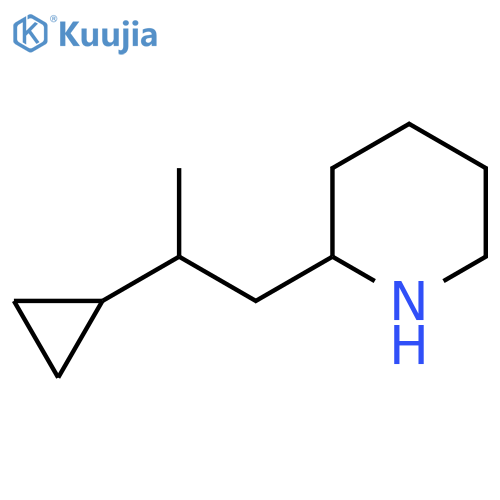2-(2-cyclopropylpropyl)piperidine structure