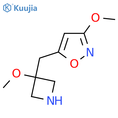 3-methoxy-5-(3-methoxyazetidin-3-yl)methyl-1,2-oxazole structure