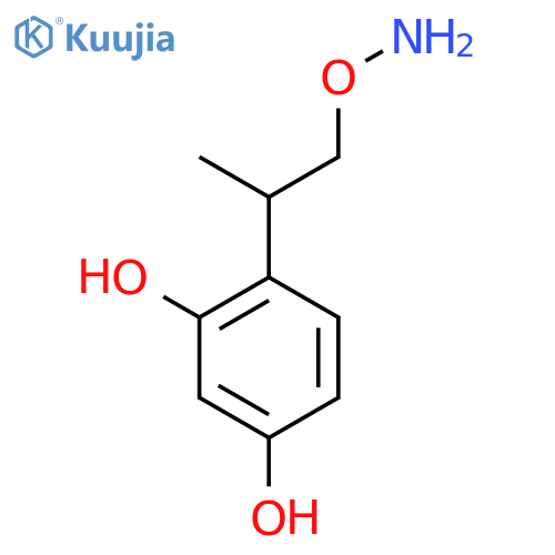 4-1-(aminooxy)propan-2-ylbenzene-1,3-diol structure