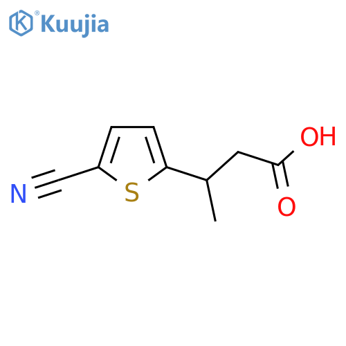 3-(5-cyanothiophen-2-yl)butanoic acid structure