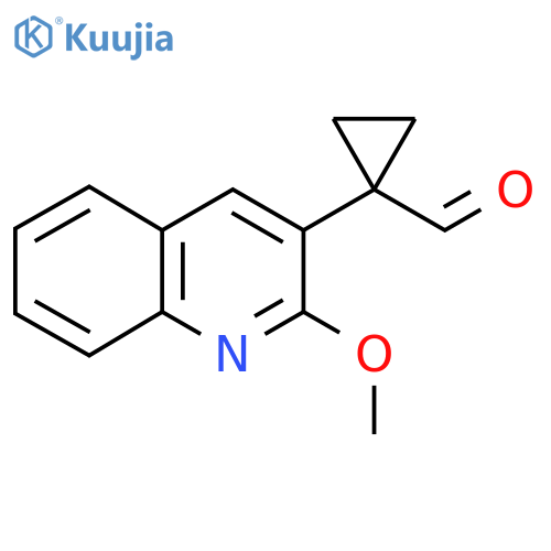 1-(2-methoxyquinolin-3-yl)cyclopropane-1-carbaldehyde structure
