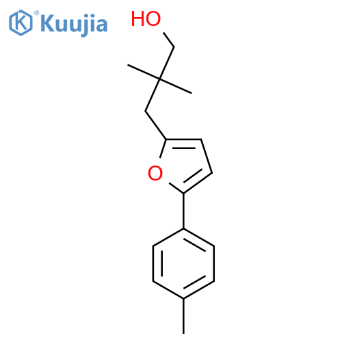 2,2-dimethyl-3-5-(4-methylphenyl)furan-2-ylpropan-1-ol structure
