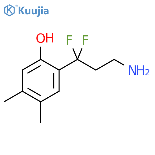 2-(3-amino-1,1-difluoropropyl)-4,5-dimethylphenol structure