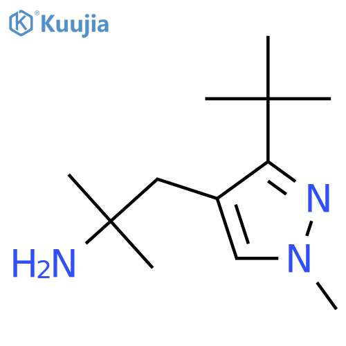 1-(3-tert-butyl-1-methyl-1H-pyrazol-4-yl)-2-methylpropan-2-amine structure