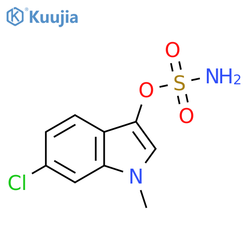 6-chloro-1-methyl-1H-indol-3-yl sulfamate structure
