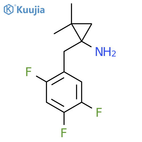 2,2-dimethyl-1-(2,4,5-trifluorophenyl)methylcyclopropan-1-amine structure
