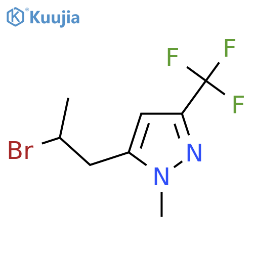 5-(2-bromopropyl)-1-methyl-3-(trifluoromethyl)-1H-pyrazole structure