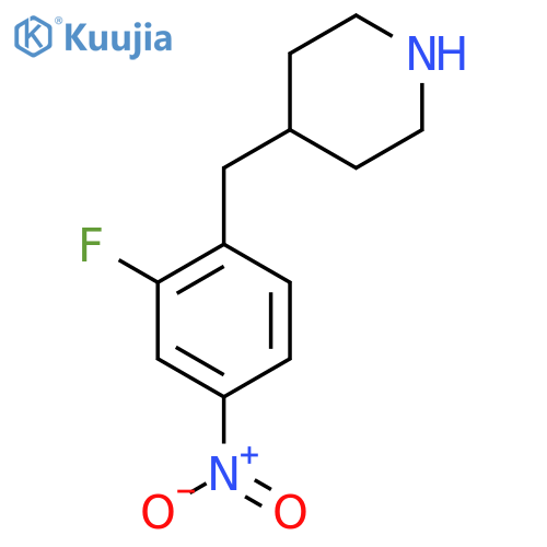 4-(2-fluoro-4-nitrophenyl)methylpiperidine structure