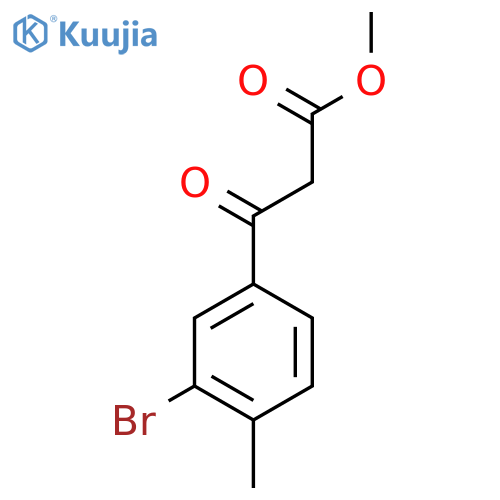 Methyl 3-(3-bromo-4-methylphenyl)-3-oxopropanoate structure