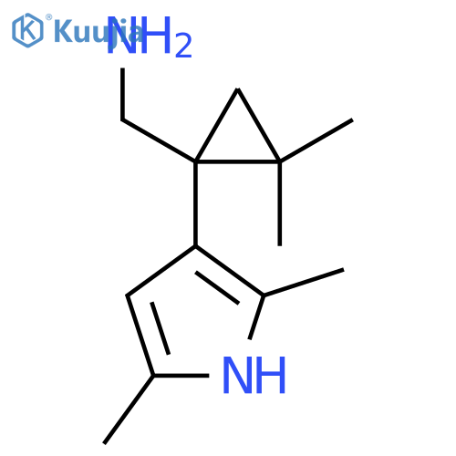 1-(2,5-dimethyl-1H-pyrrol-3-yl)-2,2-dimethylcyclopropylmethanamine structure