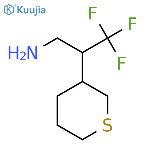3,3,3-trifluoro-2-(thian-3-yl)propan-1-amine structure