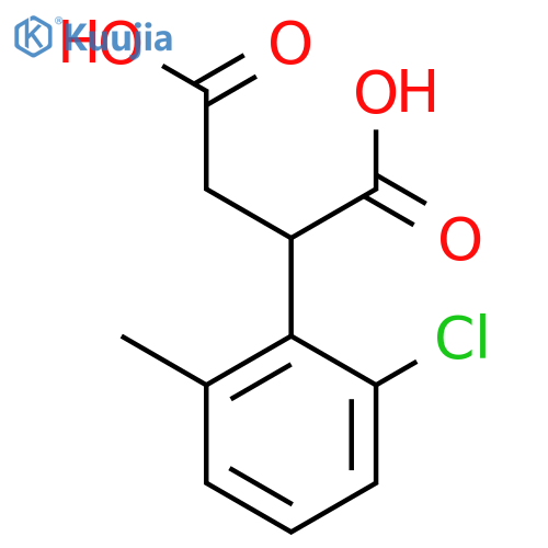 2-(2-chloro-6-methylphenyl)butanedioic acid structure