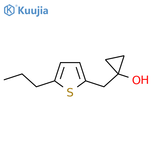 1-(5-propylthiophen-2-yl)methylcyclopropan-1-ol structure