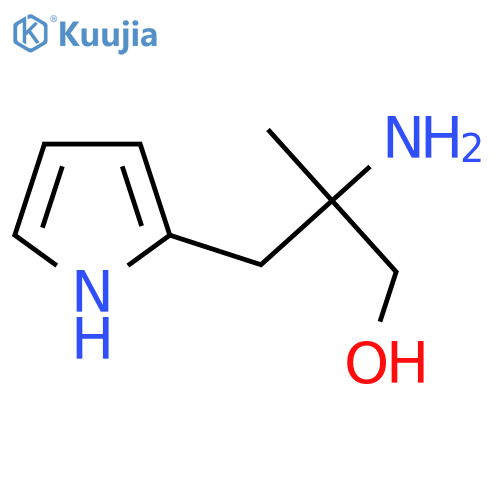 2-amino-2-methyl-3-(1H-pyrrol-2-yl)propan-1-ol structure