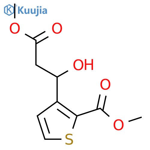 methyl 3-(1-hydroxy-3-methoxy-3-oxopropyl)thiophene-2-carboxylate structure