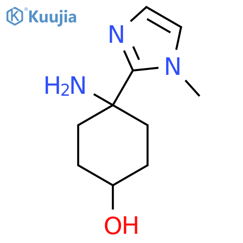 4-amino-4-(1-methyl-1H-imidazol-2-yl)cyclohexan-1-ol structure