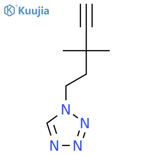 1-(3,3-dimethylpent-4-yn-1-yl)-1H-1,2,3,4-tetrazole structure