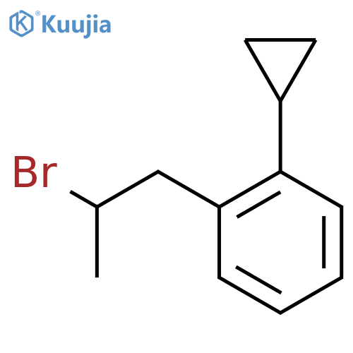 1-(2-bromopropyl)-2-cyclopropylbenzene structure