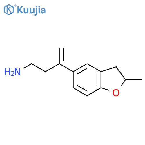 3-(2-methyl-2,3-dihydro-1-benzofuran-5-yl)but-3-en-1-amine structure