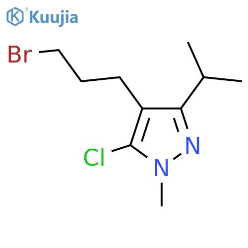 4-(3-bromopropyl)-5-chloro-1-methyl-3-(propan-2-yl)-1H-pyrazole structure