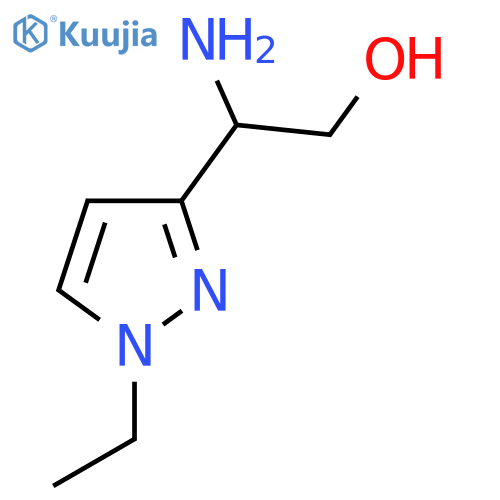 2-amino-2-(1-ethyl-1H-pyrazol-3-yl)ethan-1-ol structure