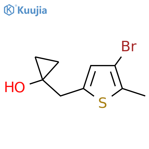 1-(4-bromo-5-methylthiophen-2-yl)methylcyclopropan-1-ol structure
