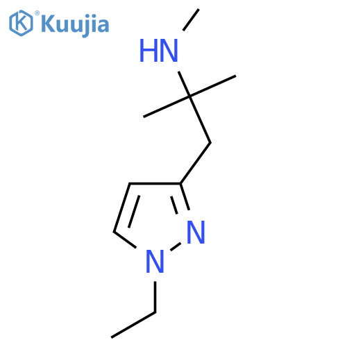 1-(1-ethyl-1H-pyrazol-3-yl)-2-methylpropan-2-yl(methyl)amine structure