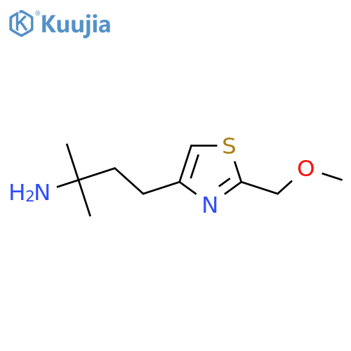 4-2-(methoxymethyl)-1,3-thiazol-4-yl-2-methylbutan-2-amine structure
