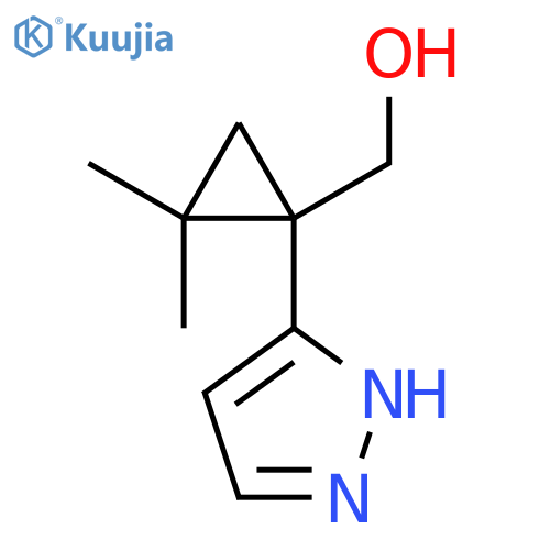 2,2-dimethyl-1-(1H-pyrazol-3-yl)cyclopropylmethanol structure