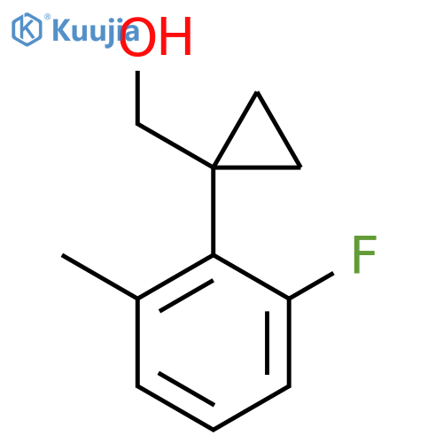 1-(2-fluoro-6-methylphenyl)cyclopropylmethanol structure