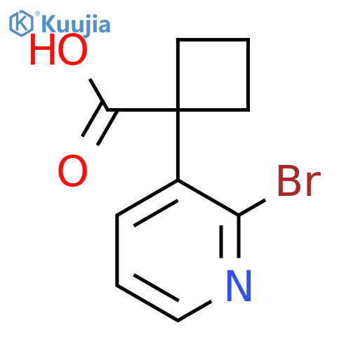 1-(2-bromopyridin-3-yl)cyclobutane-1-carboxylic acid structure