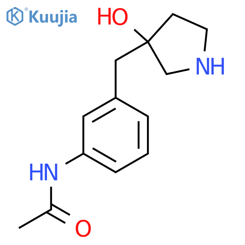 N-{3-(3-hydroxypyrrolidin-3-yl)methylphenyl}acetamide structure