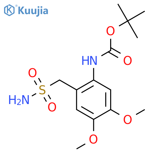 tert-butyl N-4,5-dimethoxy-2-(sulfamoylmethyl)phenylcarbamate structure