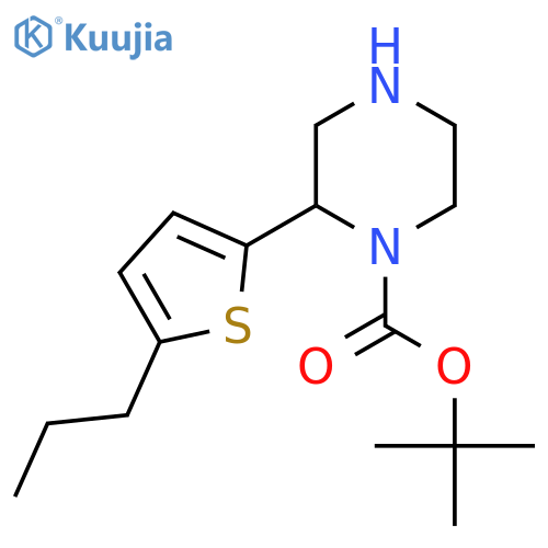 tert-butyl 2-(5-propylthiophen-2-yl)piperazine-1-carboxylate structure