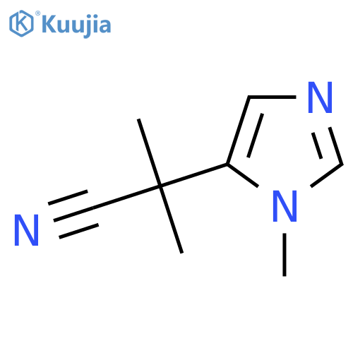 2-methyl-2-(1-methyl-1H-imidazol-5-yl)propanenitrile structure