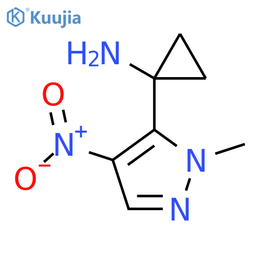 1-(1-methyl-4-nitro-1H-pyrazol-5-yl)cyclopropan-1-amine structure