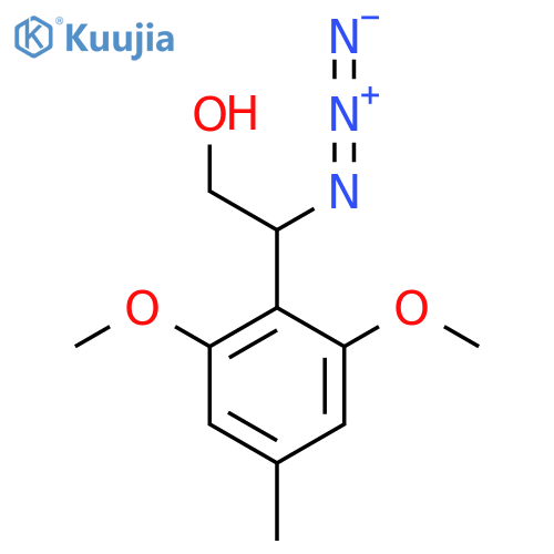 2-azido-2-(2,6-dimethoxy-4-methylphenyl)ethan-1-ol structure