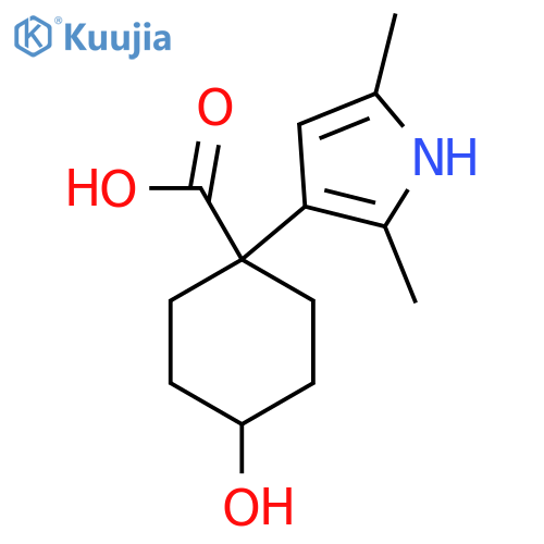 1-(2,5-dimethyl-1H-pyrrol-3-yl)-4-hydroxycyclohexane-1-carboxylic acid structure