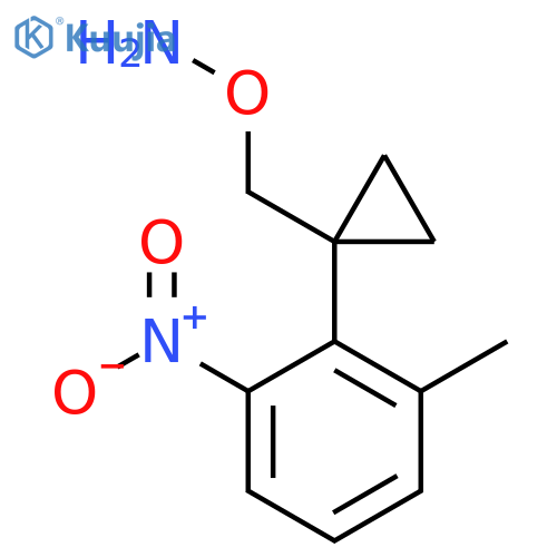 O-{1-(2-methyl-6-nitrophenyl)cyclopropylmethyl}hydroxylamine structure