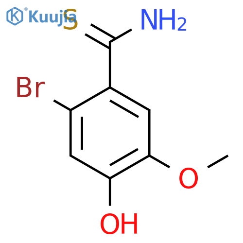 2-bromo-4-hydroxy-5-methoxybenzene-1-carbothioamide structure