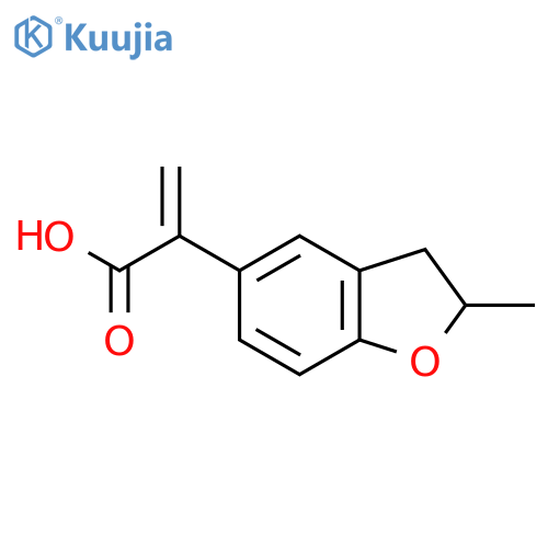 2-(2-methyl-2,3-dihydro-1-benzofuran-5-yl)prop-2-enoic acid structure