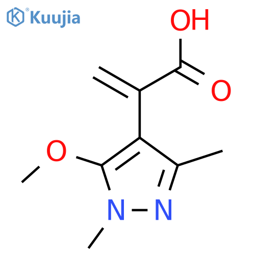 2-(5-methoxy-1,3-dimethyl-1H-pyrazol-4-yl)prop-2-enoic acid structure