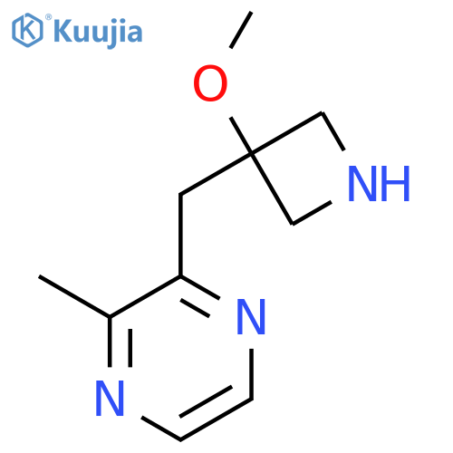 2-(3-methoxyazetidin-3-yl)methyl-3-methylpyrazine structure