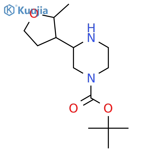 tert-butyl 3-(2-methyloxolan-3-yl)piperazine-1-carboxylate structure