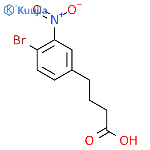 4-(4-bromo-3-nitrophenyl)butanoic acid structure
