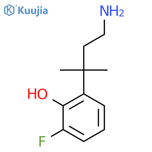 2-(4-amino-2-methylbutan-2-yl)-6-fluorophenol structure
