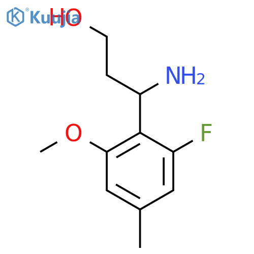3-Amino-3-(2-fluoro-6-methoxy-4-methylphenyl)propan-1-ol structure